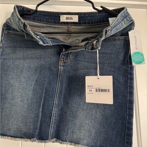 Women's A-Line Denim Skirt - Blue